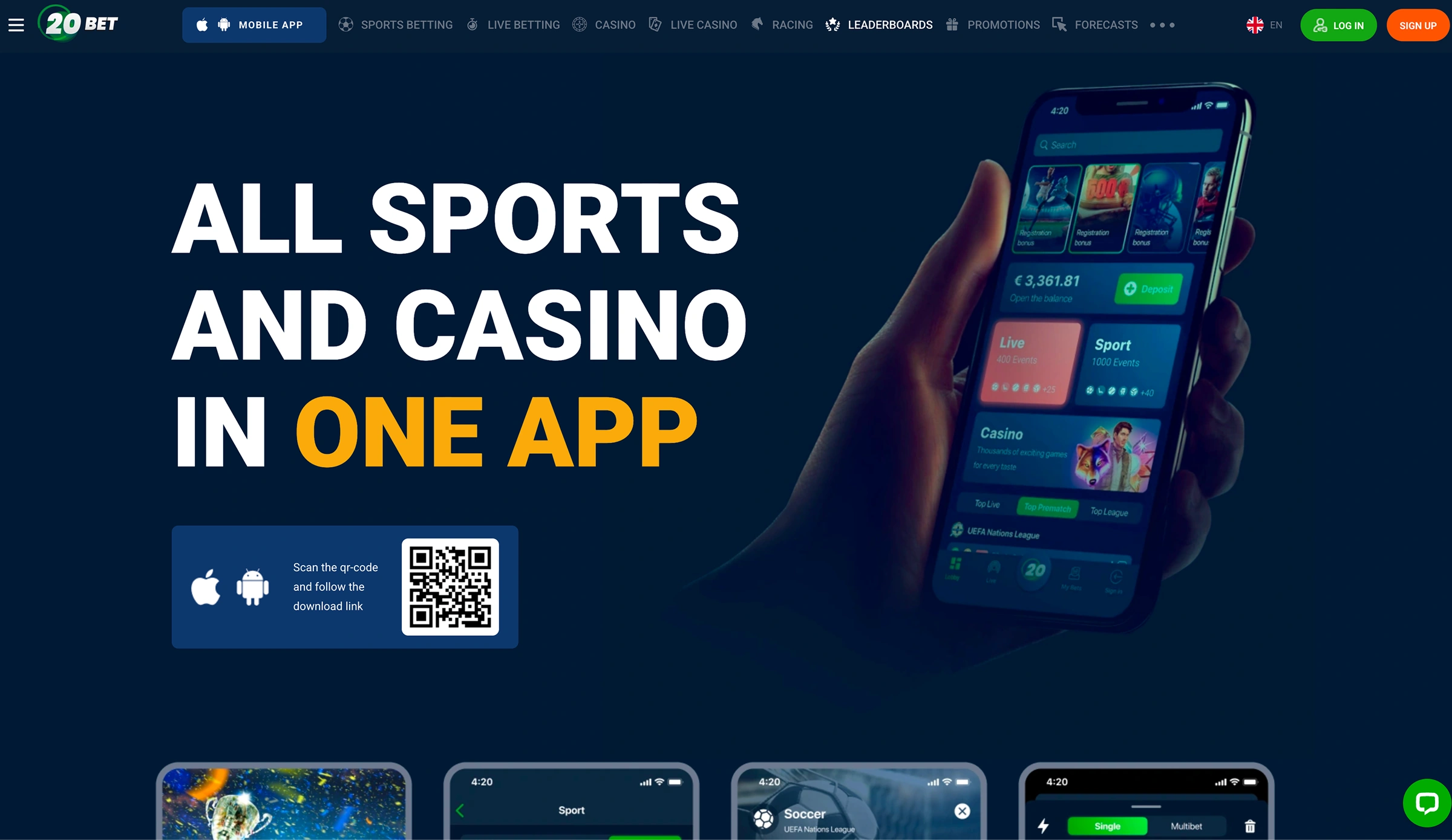 20Bet iOS